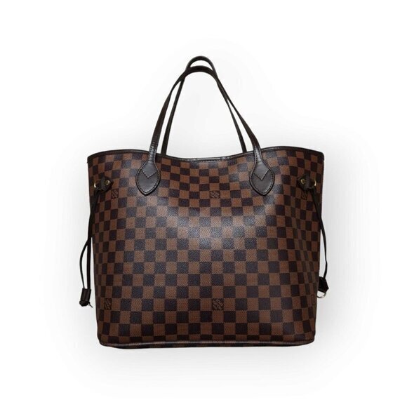 Louis Vuitton Handbags - Replica Louis Vuitton Damier‎ Ebene Neo Neverfull Tote Bag
